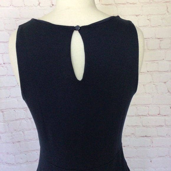 Monteau Los Angeles Navy Blue Scalloped Edge Dress - Size Medium - Picture 6 of 10